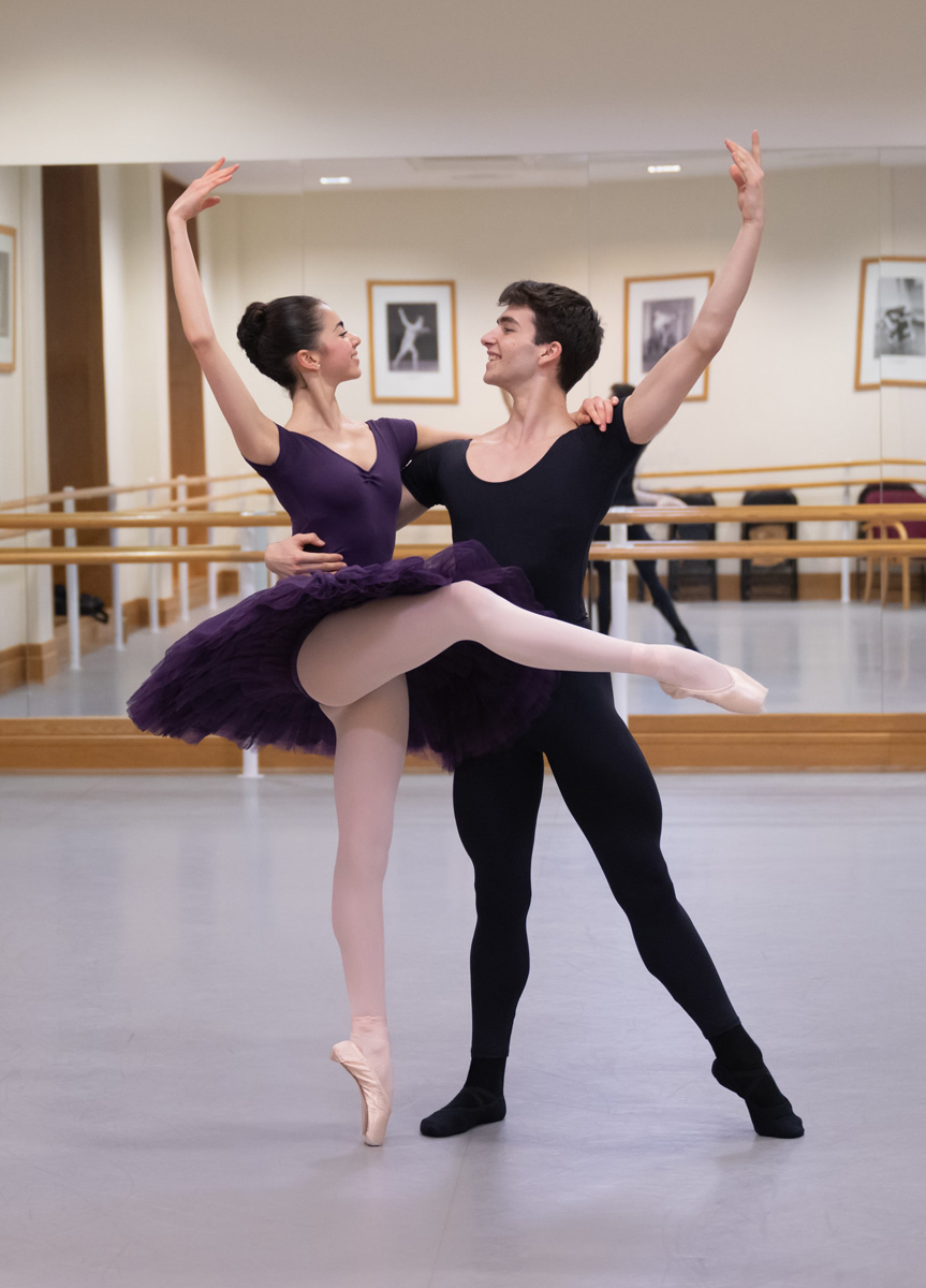 Dancers: Pre-professional Year students in class at Upper School, Covent Garden (c)2024 The Royal Ballet School. Photographer: Photography by ASH
