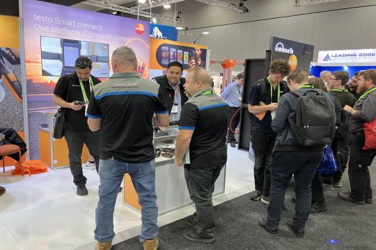 The Testo stand was a hot spot for technicians.