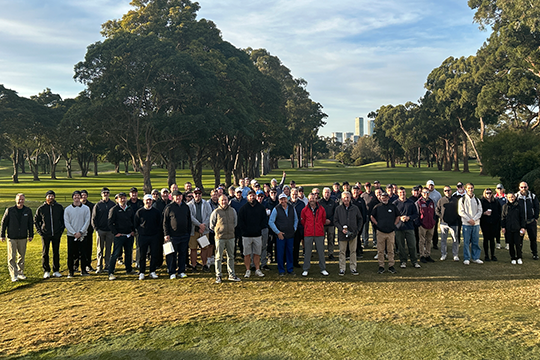 A great turnout: Over 60 golfers teed off early for 18 holes of golf