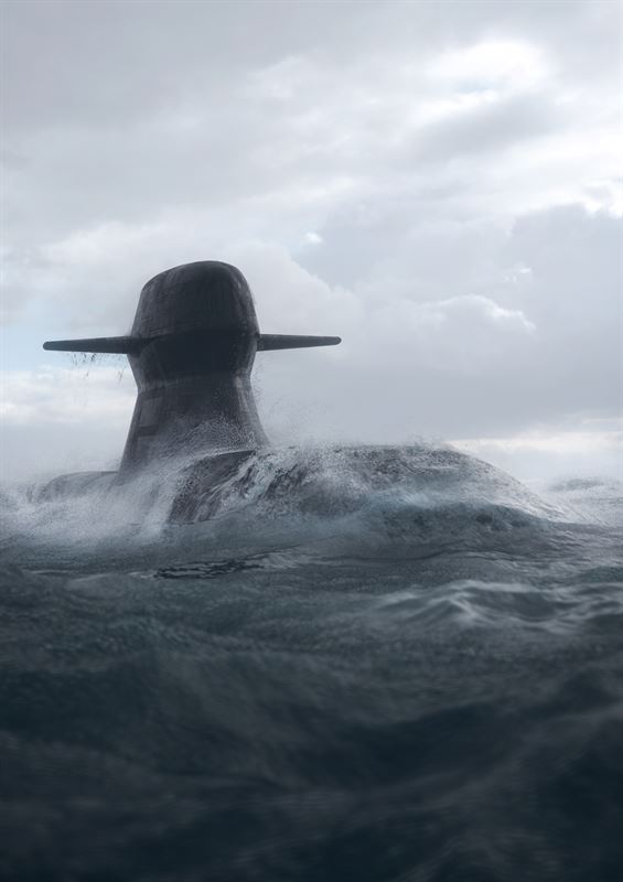 The A26 submarine from Saab.

Credit: Saab