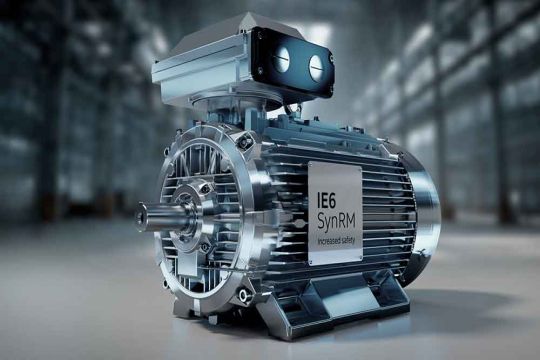 The IE6 SynRM Increased safety motor is certified for use with variable speed drives.