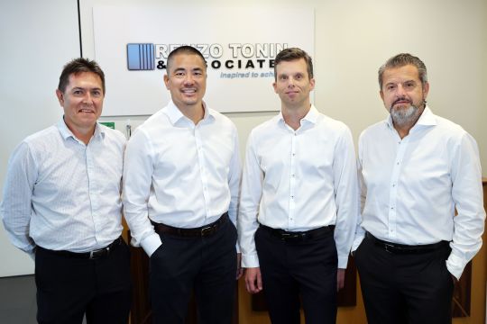 From L to R (four directors): Conrad Weber, Michael Chung, Michael Gange and Peter Karantonis.