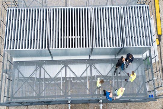 Acoustic testing on chiller.