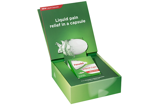 Blue Star Auckland took out the 2025 Pride in Print Structural Design Packaging award for its work on the Panadol Liquid Caps presentation box with additional interactivity features.