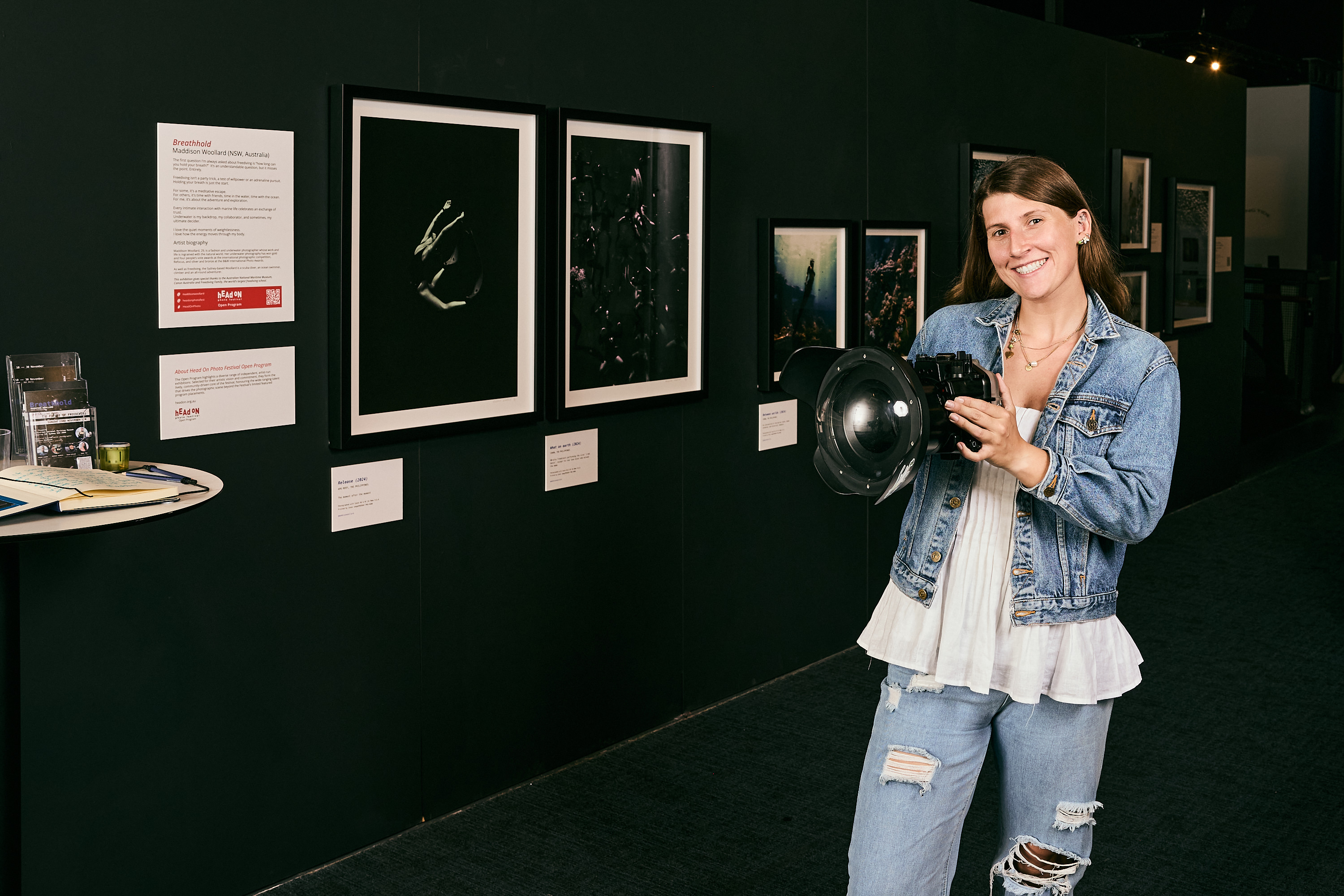 Maddison at her Breathold exhibition. Image: Roberta Gosinto