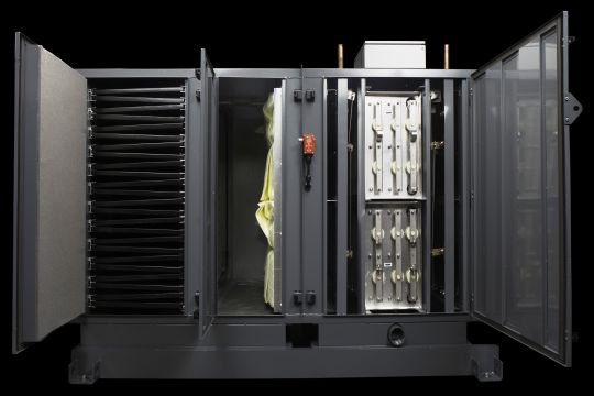 The PowerClean unit features four-stage filtration and a fully integrated automatic cleaning system.
