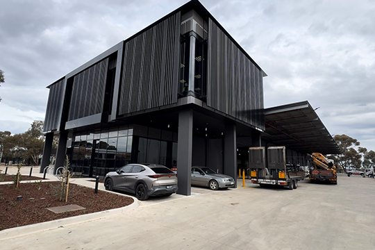 Melb HQ: The facility features two levels, with sheetfed print and finishing on the ground floor, and specialty print including wide format, dye sublimation, new soft signage department, DTF printing, and labels upstairs