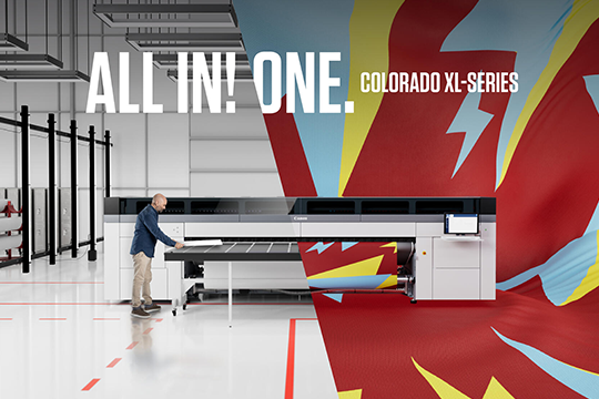 European debut: The new Colorado XL-series 3.4m printer