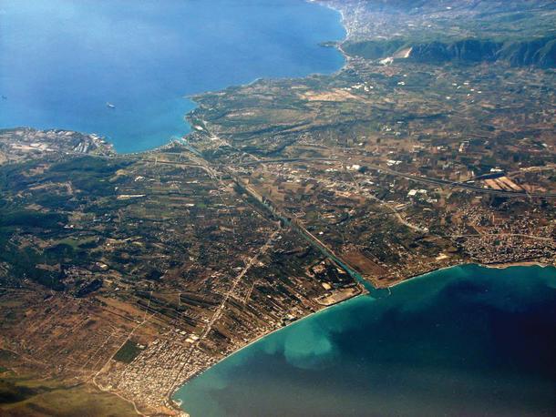 Aerial view of Corinth.