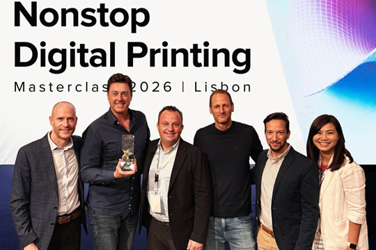 CEO of Currie Group, Rob Mesaros (second from left) with (from left) HP's Arnon Goldman, Tom Willemse, Costis Shaul, Yoav Lotan, and Hanny Gan.