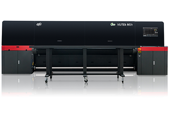 True flatbed precision with industrial roll-to-roll performance: EFI VUTEk M3h Hybrid LED Printer