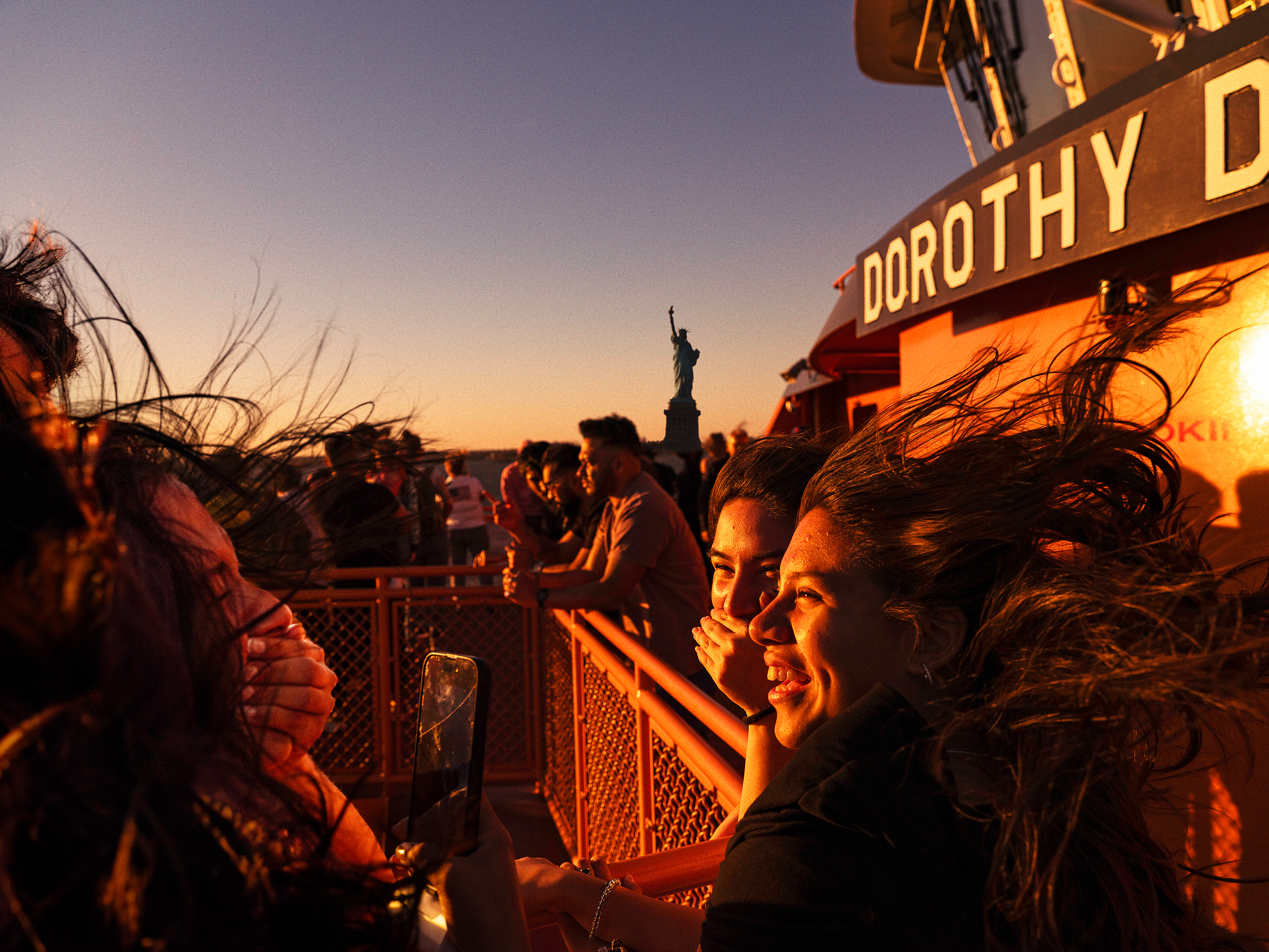 Staten Island Ferry, Sunset.Golden hour at day’s end: I’d take the Staten Island ferry to watch the sun dip behind the Statue of Liberty, joining waves of commuters and tourists who make the crossing daily.