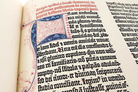 Rare Book Week: Facsimiles of the Gutenberg 42-line Bible and the Illuminations with hidden secrets will be revealed