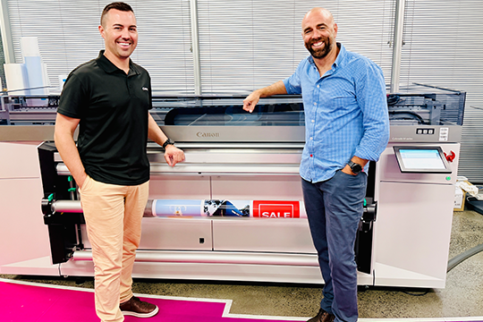 Continued momentum: (l&ndash;r) Heath Burgess, partnerships development manager (AUS/NZ), CPP Australia; and Paul Whitehead, business unit manager &ndash; Sign & Display, Currie Group
