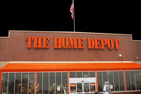 Home Depot store front.