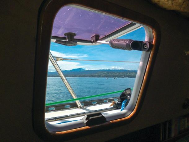 Honiara on the horizon, Guadalcanal Island.