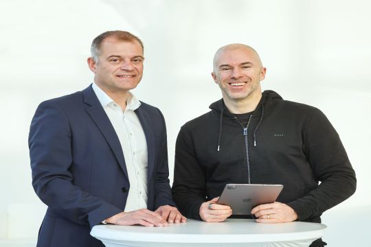 CEO Joachim Ley (left) and social media expert Felix Beilharz.