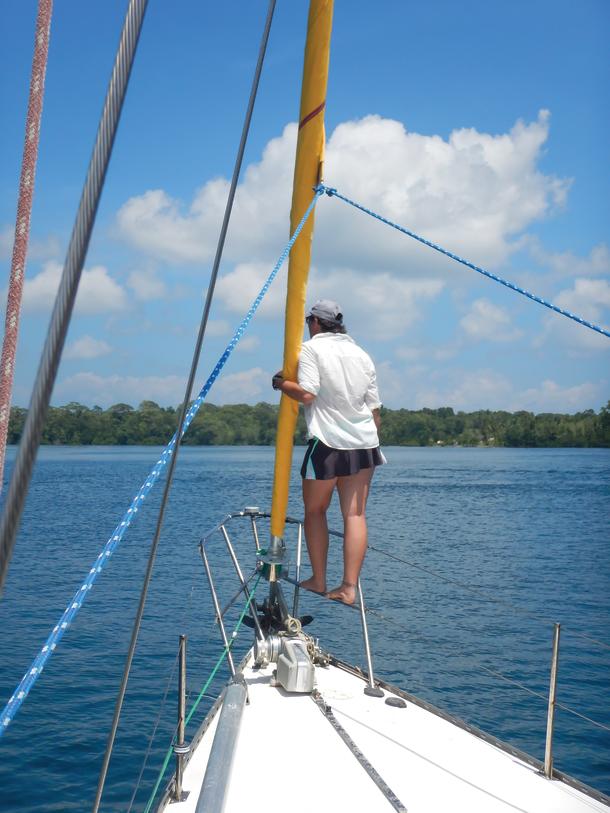 Keeping watch for bommies.