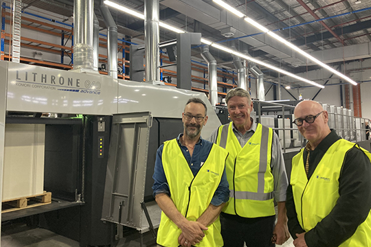 Building relationships with tertiary education: (l-r) Dr Dan Johnston, UWS lecturer; Ian Dixon, general manager of Labelmakers; and Leo Robba, UWS associate professor