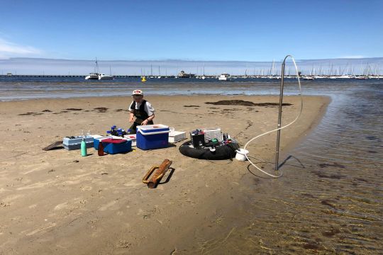 Monash researcher Ning Hall at St Kilda.