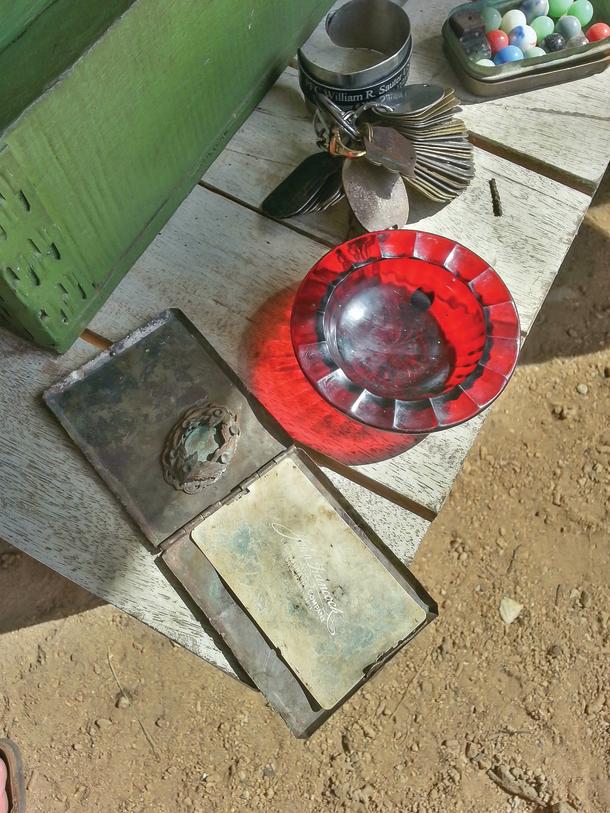 Personal effects in the WWII museum.