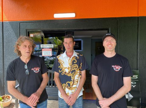 With Corey Wells (Centre in the splendid shirt)