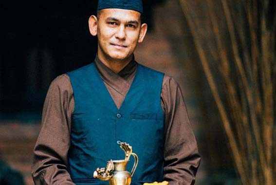 Waiter, The Dwarika Hotel Nepal. LAA