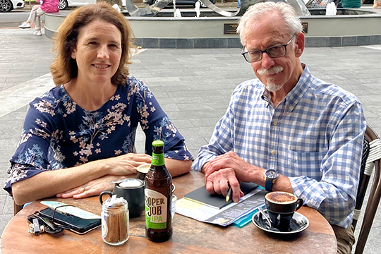 Celebrating 30 years: Vanessa Giliberti, recruitment coordinator, and James Cryer, owner of JDA Print Recruitment
