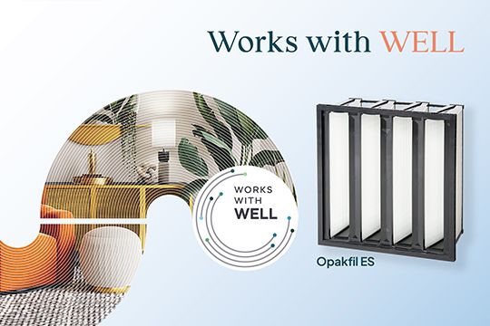 Camfil’s compact V-Bank air filter, Opakfil ES.