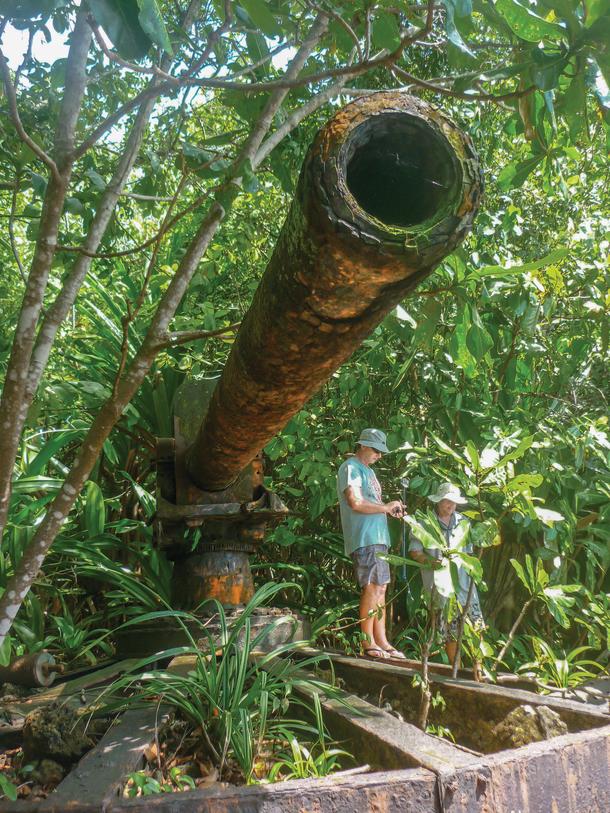 WWII relic, anti-aircraft gun.