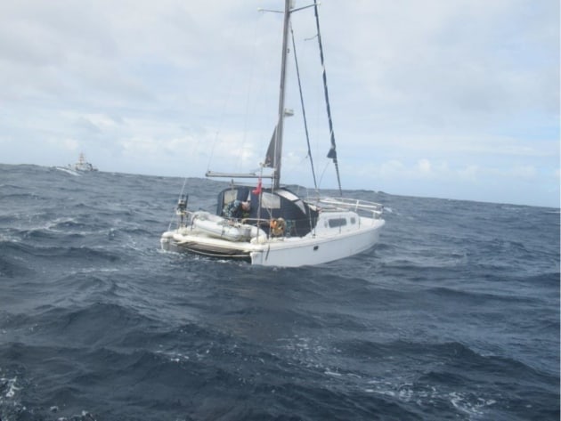 Disabled catamaran Jade. Photo USCG.