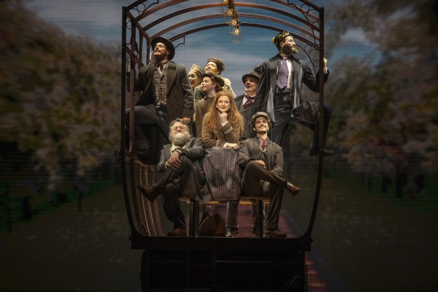 Rodney Dobson, Georgina Hopson and Robert Tripolino in Anastasia. Photo by Jeff Busby.