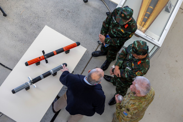 Senior Colonel Tran Duc Dung, Department of Operations, General Staff of the Vietnam People’s Army watches a capability demonstration at the Industry and Defence Science and Technology Showcase at the Monash Centre, Gallipoli Barracks, Enoggera.

Credit: Defence