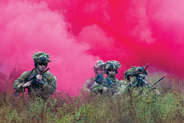 Soldiers from 3rd Combat Engineer Regiment conduct an assault at Line Creek Junction during TS25.

Credit: Defence