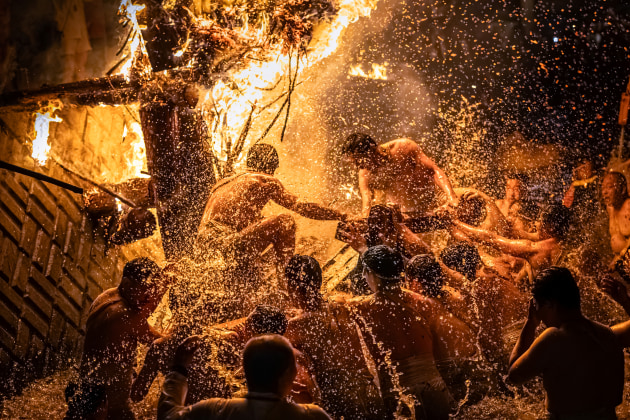 The Abare Festival has been passed down for 350 years in Japan's Noto region. This image captures the festival’s finale, as men leap into the river amidst fiercely burning torches that send sparks flying everywhere. They rampage wildly, believing the more they rage, the more the deity rejoices.
Copyright: © Megumi Murakami, Japan, Winner, Open Competition, Travel, Sony World Photography Awards 2026