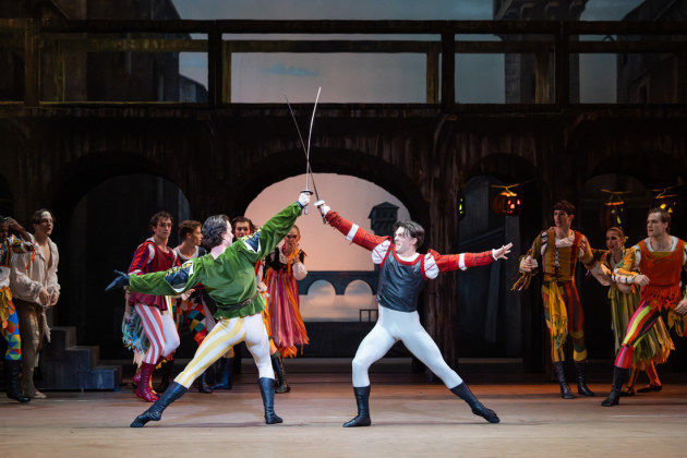 The Australian Ballet's Romeo and Juliet (John Cranko). Jarryd Madden and Joseph Caley. Image by Daniel Boud