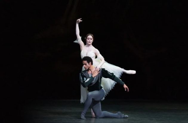 Patricio Rev&eacute; as Albrecht and Marianela N&uacute;&ntilde;ez as Giselle in Peter Wright's Giselle. Photo by Andrej Uspenski