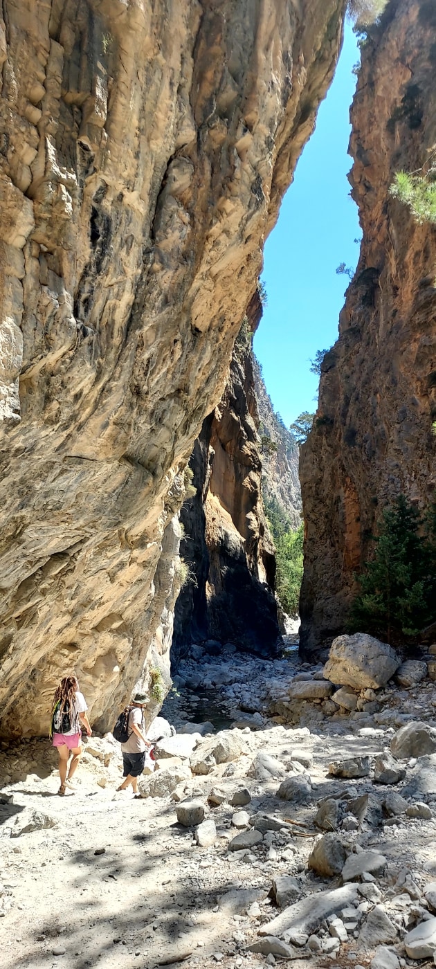 In parts of the gorge the sides are only 3m apart and 80m high!