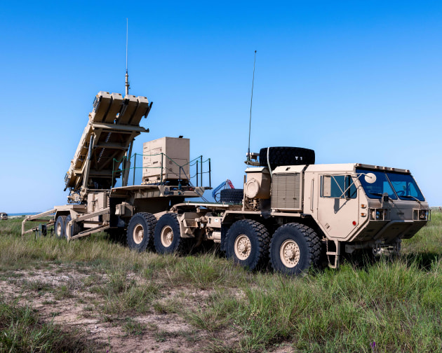 Soldiers from the Alpha Battery, 4th Battalion, 5th Air Defense Artillery Regiment, 69th Air Defense Artillery Brigade conduct a full Patriot missile system setup during field operations at Fort Cavazos, Texas on September 3, 2025.

Credit: US Defense / Capt. Russell Shirley Jones