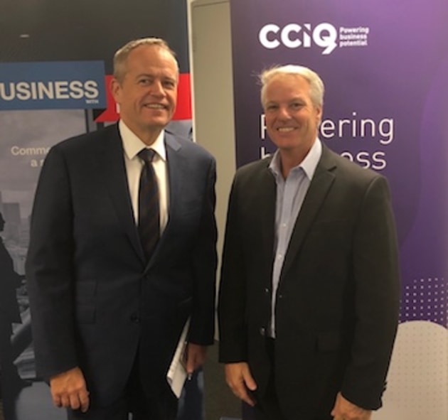 PIAA president Walter Kuhn (right) with Federal Labour leader Bill Shorten.