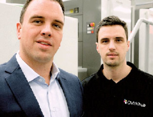Looking after digital print is Shannon Nankervis (right) with elder brother Trent.