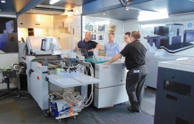 Close inspection of the latest Cron CTP inside the Currie mobile showroom in Adelaide.