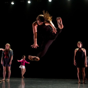 Natalie Kolobaric & cast in Gavin Webber’s My Number is… Photo: Fiona Cullen.