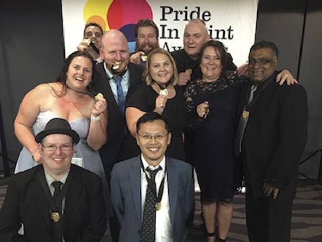 The Fuzed team celebrates its success at the Pride in Print awards