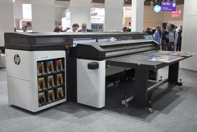 HP launched its R2000 hybrid, capable of printing to rigid materials.