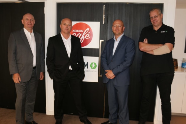 (L-R) Bent Serritslev, Trevor Crowley, Dr Adrian Steele, and Richard Maarschall.
