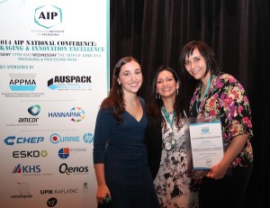 (L to R) Alexandra Brayshaw, Mirvic Camacho and 2014 APPMA Scholarship winner, Aleah Back.