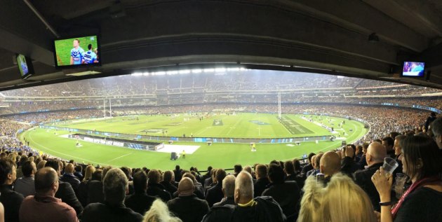 The view from the corporate suites at the MCG.