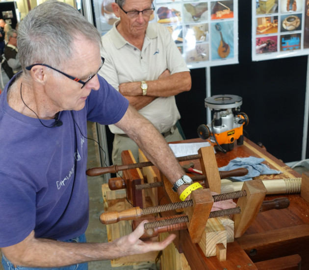 Ian Wilkie demonstrated wood threading. Stay tuned for his story in the September issue of Wood Review.