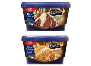 The collaboration has spawned Blue Ribbon Darrell Lea Peanut Brittle Crunch and Blue Ribbon Darrell Lea Coconut Rough Chips.